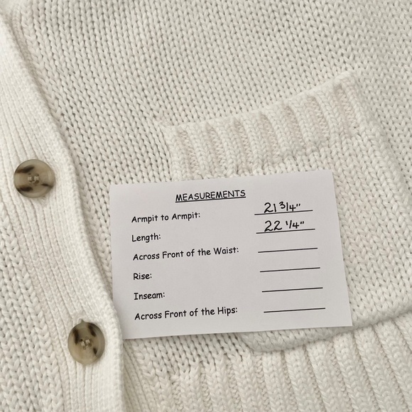 NWT!! J. CREW Heritage Cotton Relaxed Cardigan Sweater Cotton Pockets Small - Picture 14 of 14